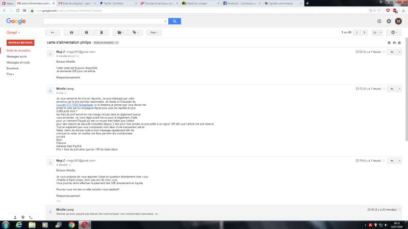 Compte Gmail Bloqué Trop De Tentatives mireille.levry3@gmail.com | Mireille Levry | Arnaque site annonce | 2